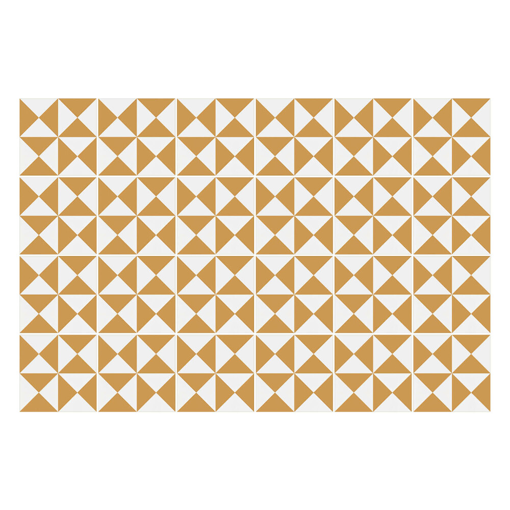 Samolepka na dlaždice Geometrické trojúhelníky v mřížce