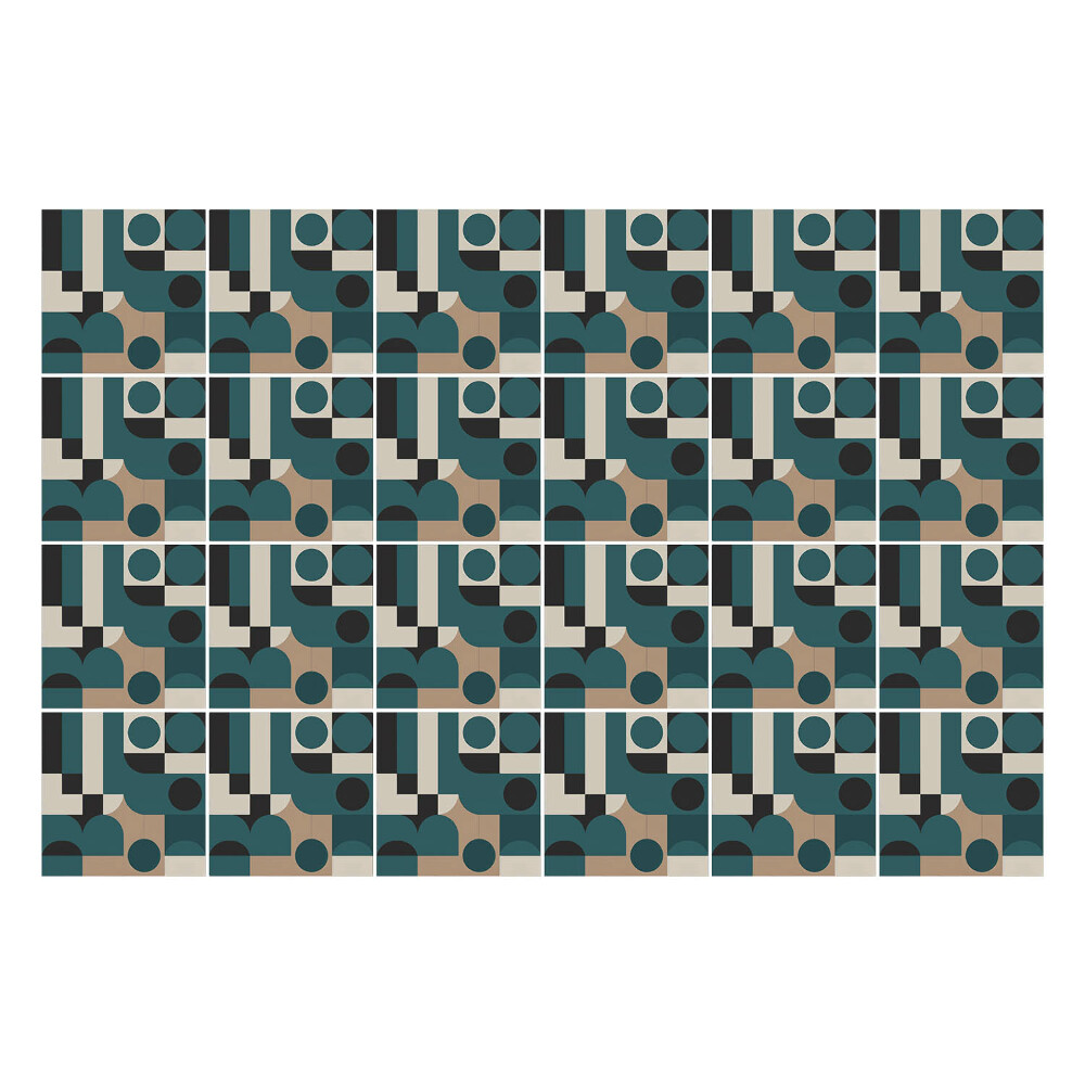 Nálepka na dlaždice Geometrie s kruhy