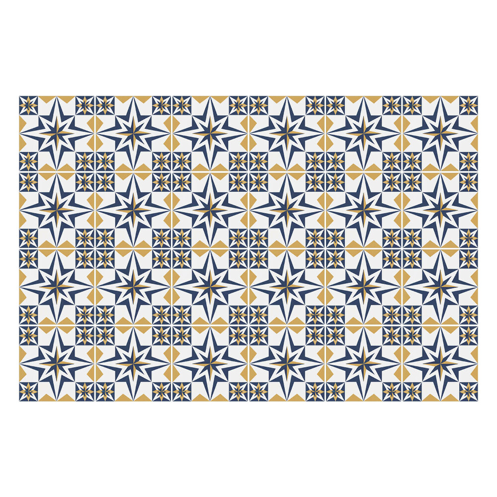 Samolepka na dlaždice Symetrické hvězdy a kosočtverce