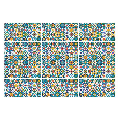 Nálepka na dlaždice Květinové mozaiky v uspořádání