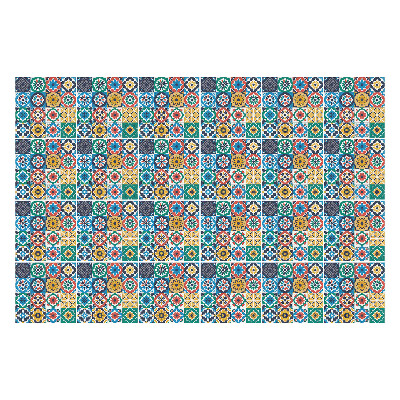 Nálepka na dlaždice Barevné, geometrické čtverce