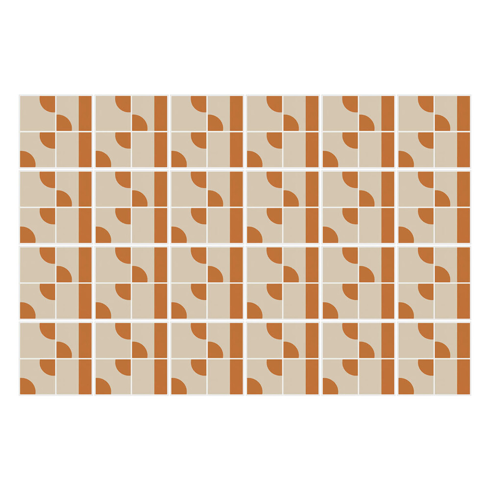 Samolepka na dlaždice Geometrické tvary v mřížce