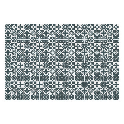 Samolepka na dlaždice Geometrické květinové motivy