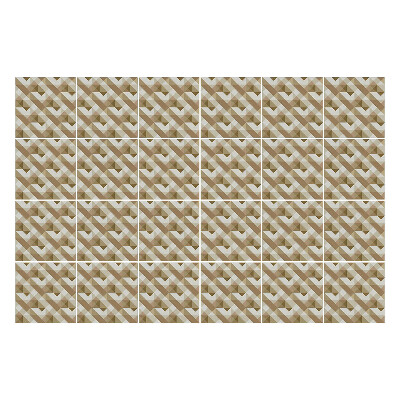 Nálepka na dlaždice Geometrické trojúhelníky v mřížce