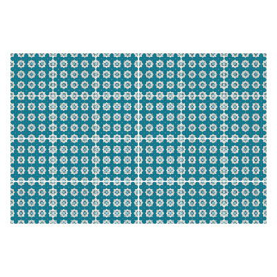 Samolepka na dlaždice Geometrické květiny v síti