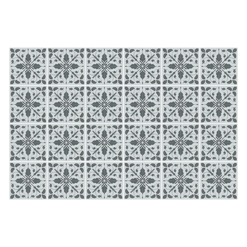 Nálepka na dlaždice Květinové ozdoby v síťovině