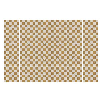 Samolepka na dlaždice Šachovnice s motivem květin