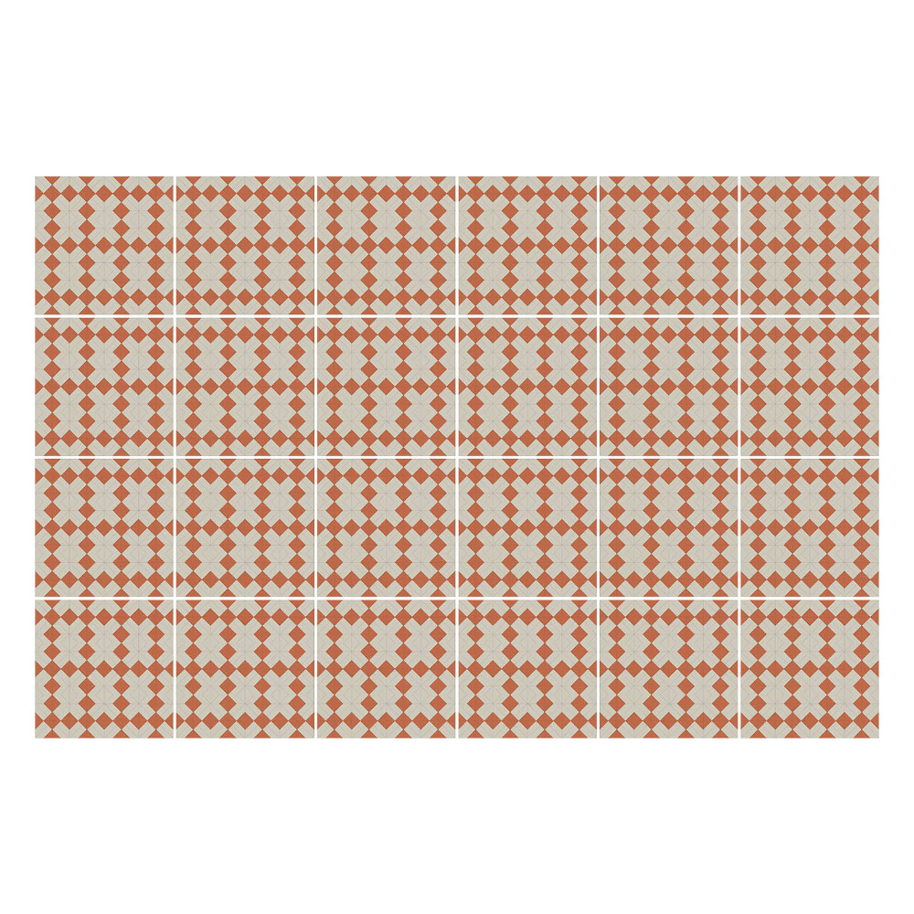 Samolepka na dlaždice Geometrické kosočtverce v mřížce