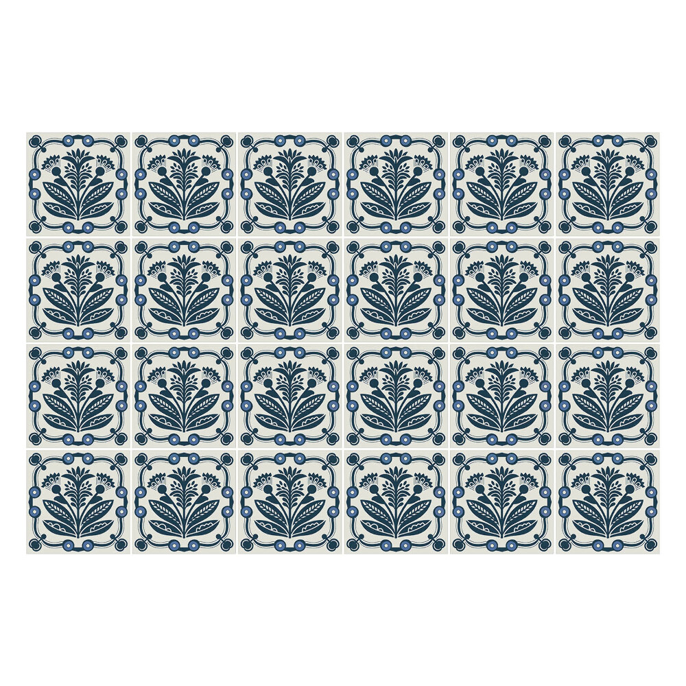 Nálepka na dlaždice Květinové motivy v rámech