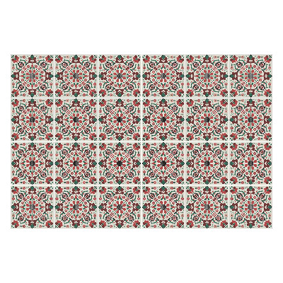 Nálepka na dlaždice Květinový motiv s listy