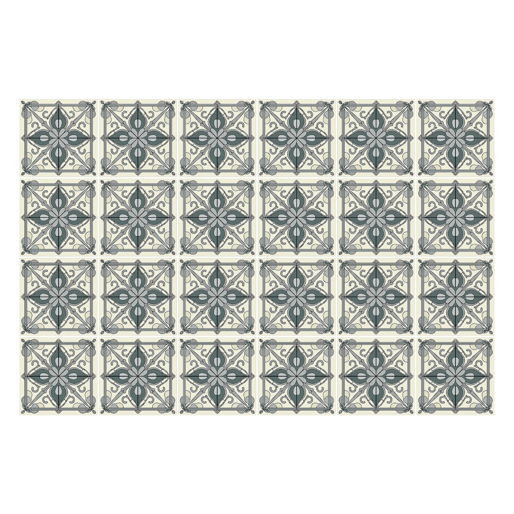 Nálepka na dlaždice Květinové ozdoby v síťovině