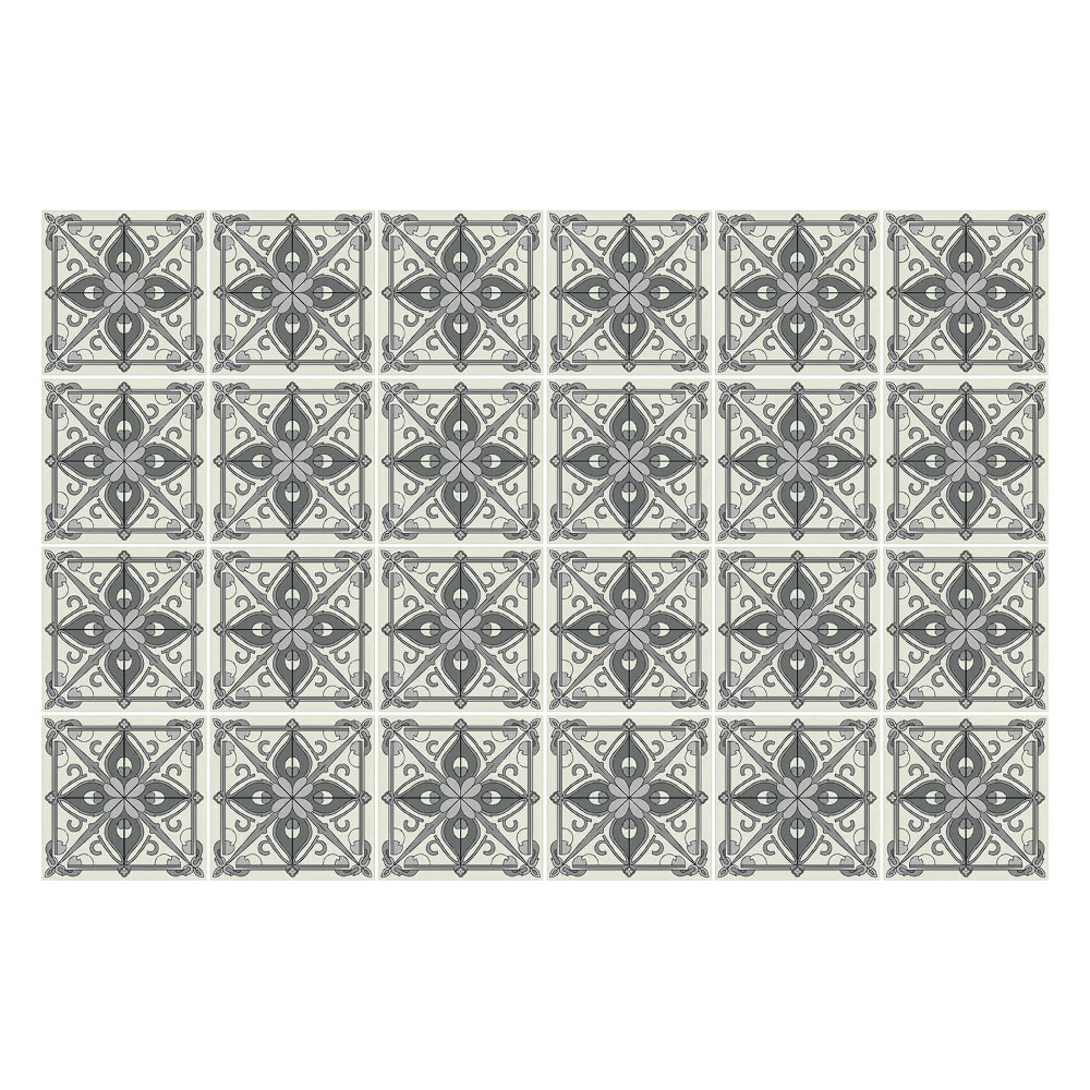 Samolepka na dlaždice Propletené květiny v síti