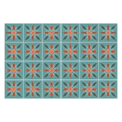 Samolepka na dlaždice Květinové motivy