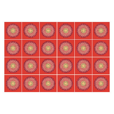 Nálepka na dlaždice Květinový vzor