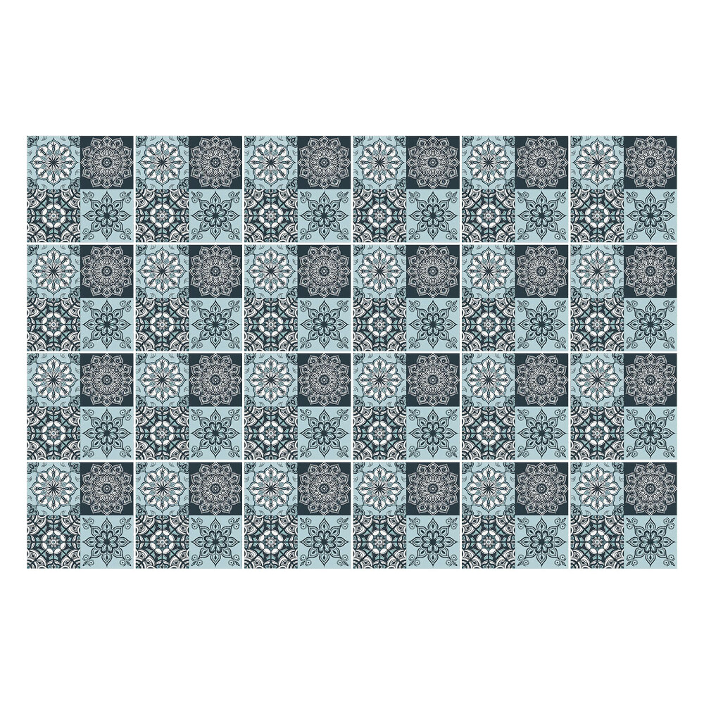 Nálepka na dlaždice Květinové ozdoby