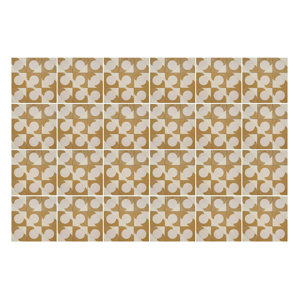 Samolepka na dlaždice Geometrické kruhy a čtverce