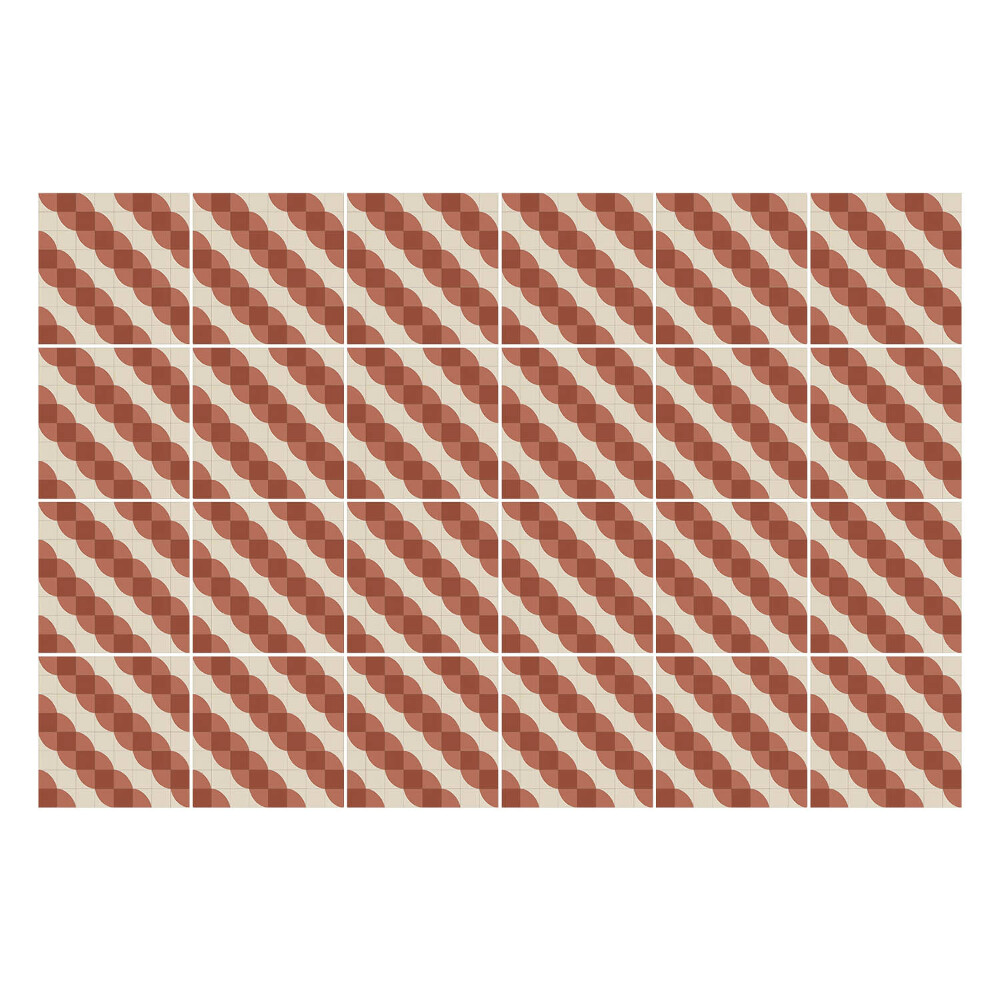 Nálepka na dlaždice Vlny v diagonálním vzoru