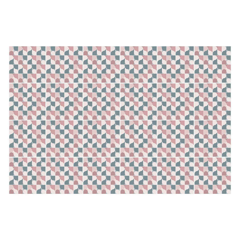 Samolepka na dlaždice Geometrie s vlnami