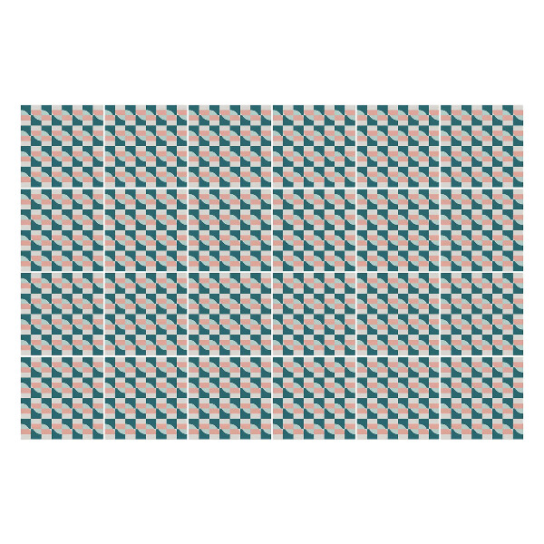 Nálepka na dlaždice Geometrické čtverce