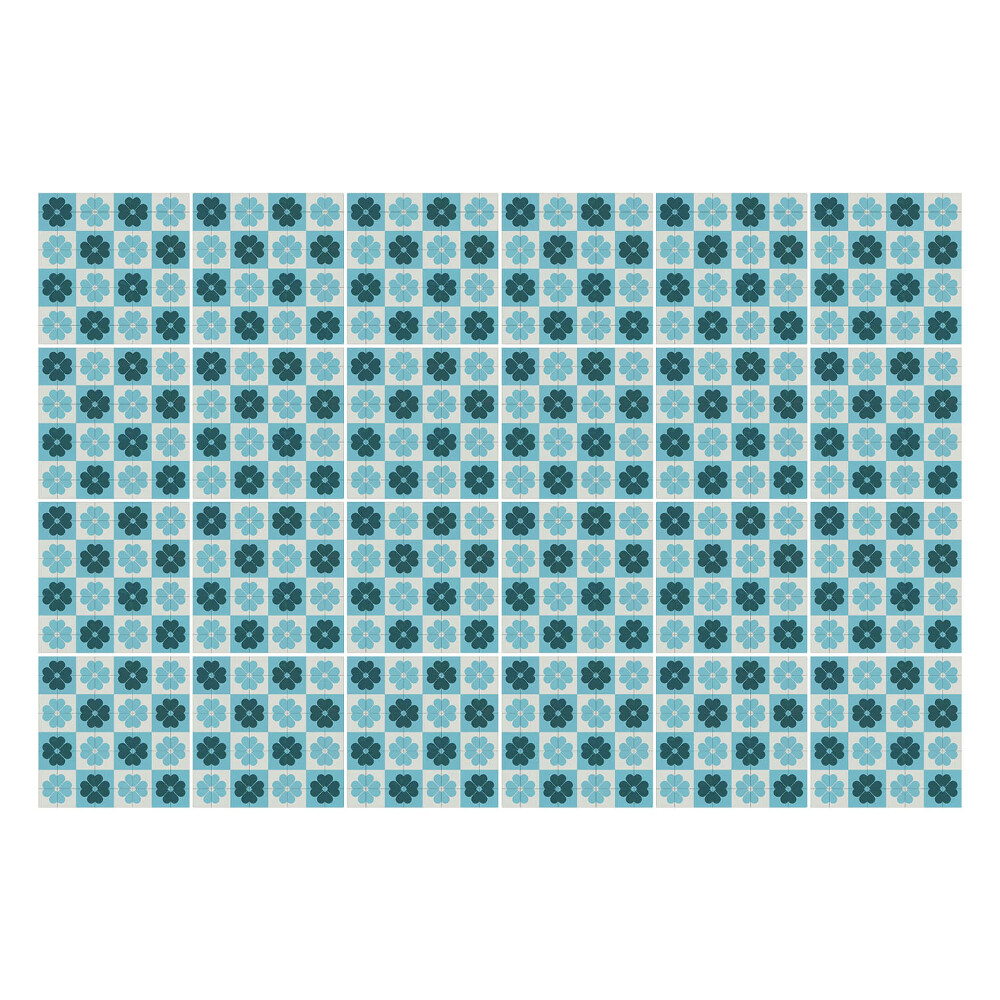 Nálepka na dlaždice Mozaika z drobných květů