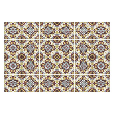 Nálepka na dlaždice Květinový motiv s ornamenty