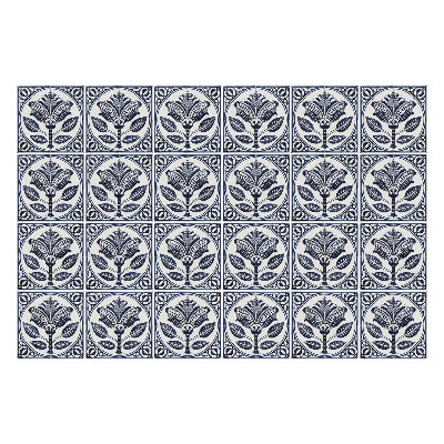 Samolepka na dlaždice Květiny v dlaždicích