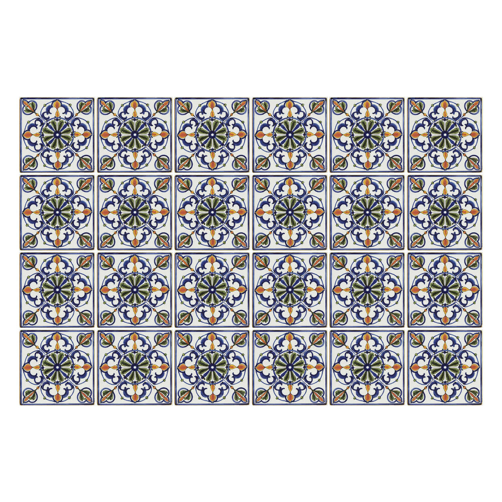 Nálepka na dlaždice Květinové ozdoby v síťovině