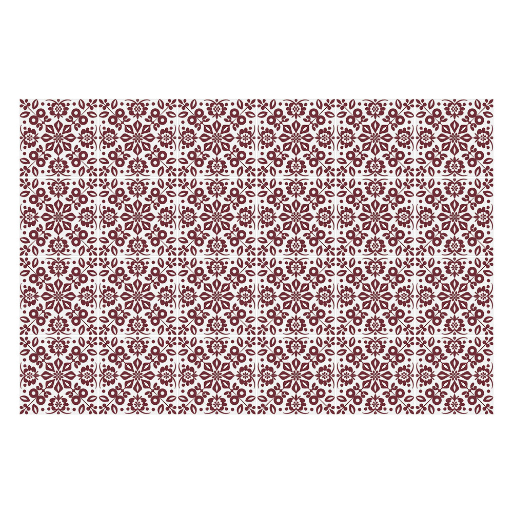 Samolepka na dlaždice Folklorní motiv s listy