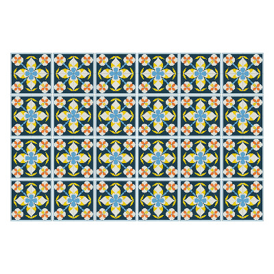 Nálepka na dlaždice Retro vintage vzor dlaždic