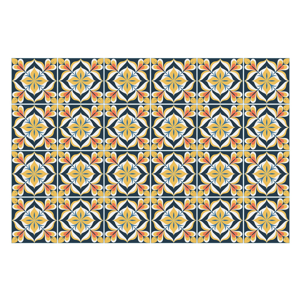 Samolepka na dlaždice Květinové motivy v aranžmá