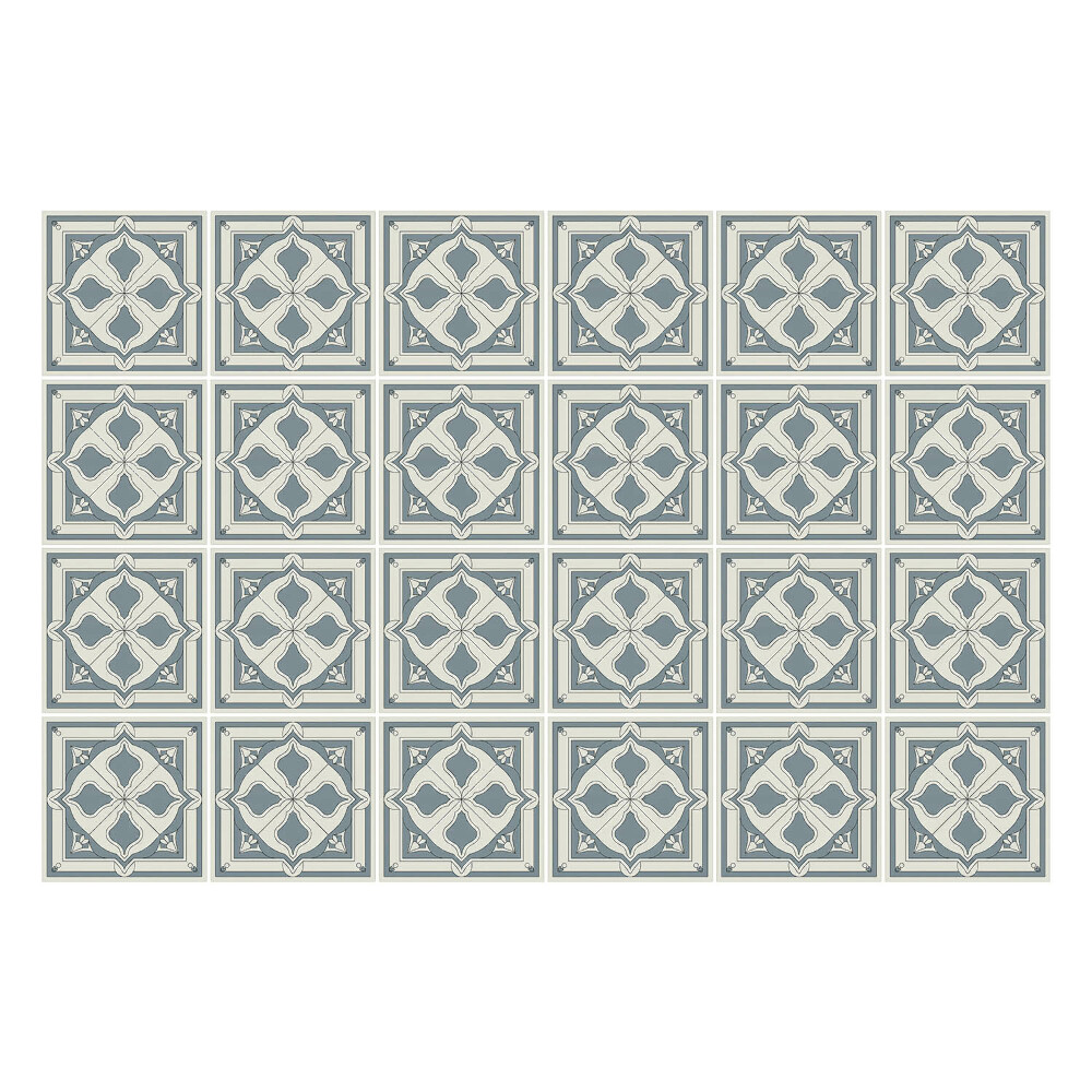 Nálepka na dlaždice Geometrické ornamenty ve čtvercích