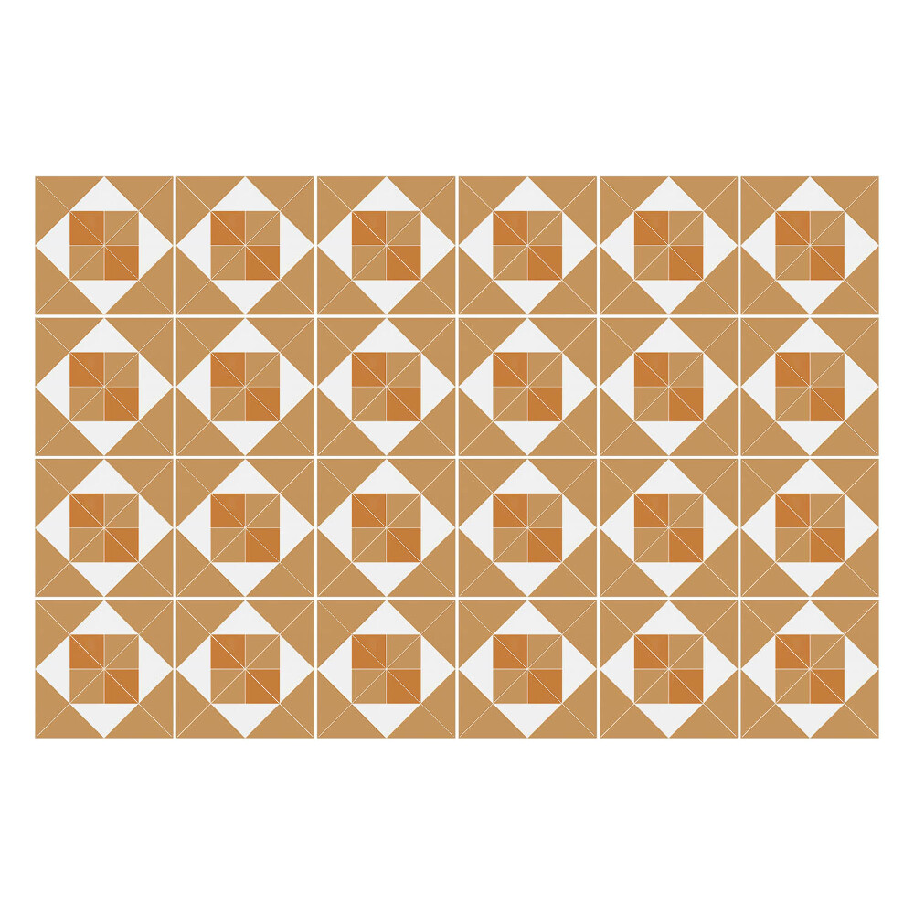 Samolepka na dlaždice Geometrie čtverců a kosočtverců