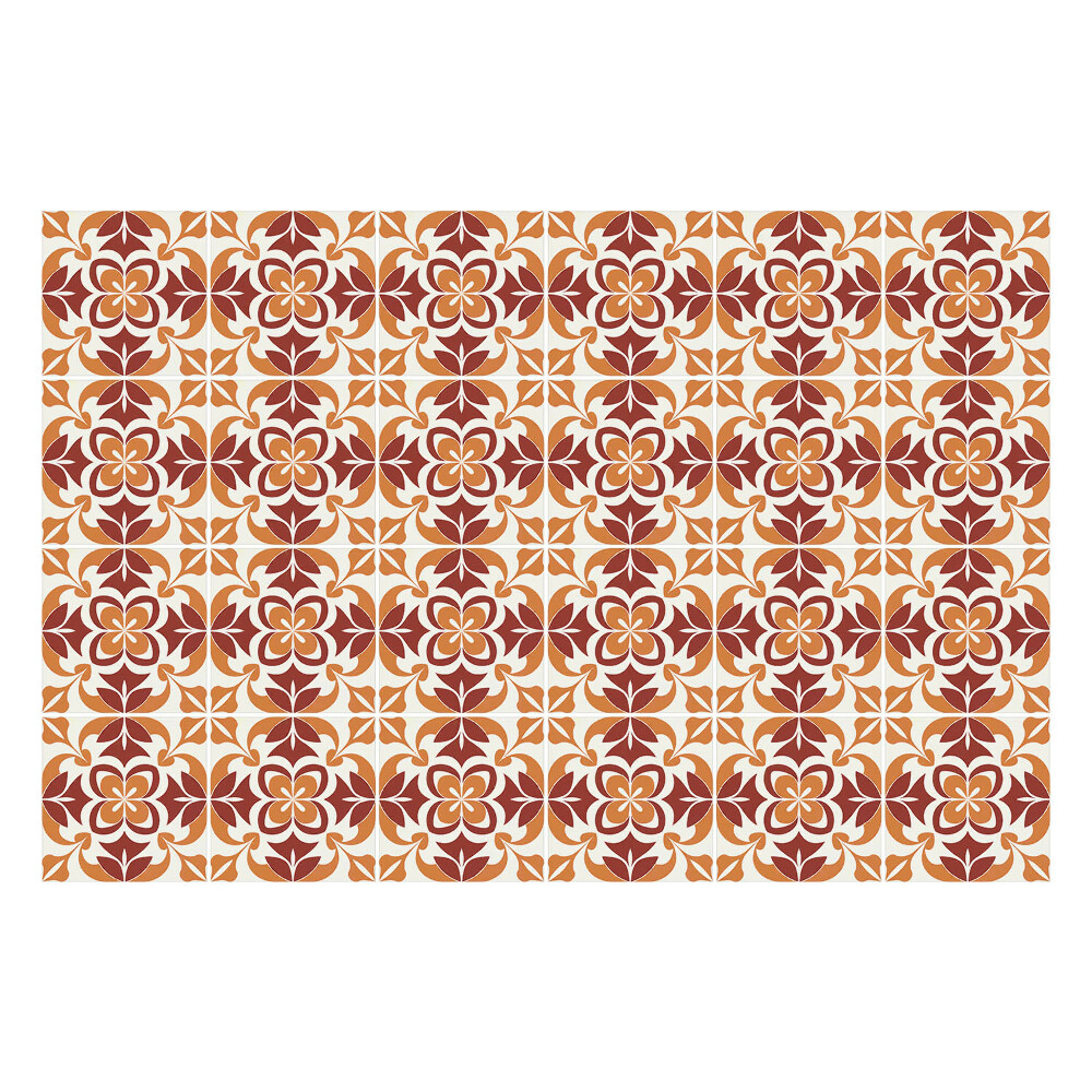 Samolepka na dlaždice Vzor inspirovaný floristikou