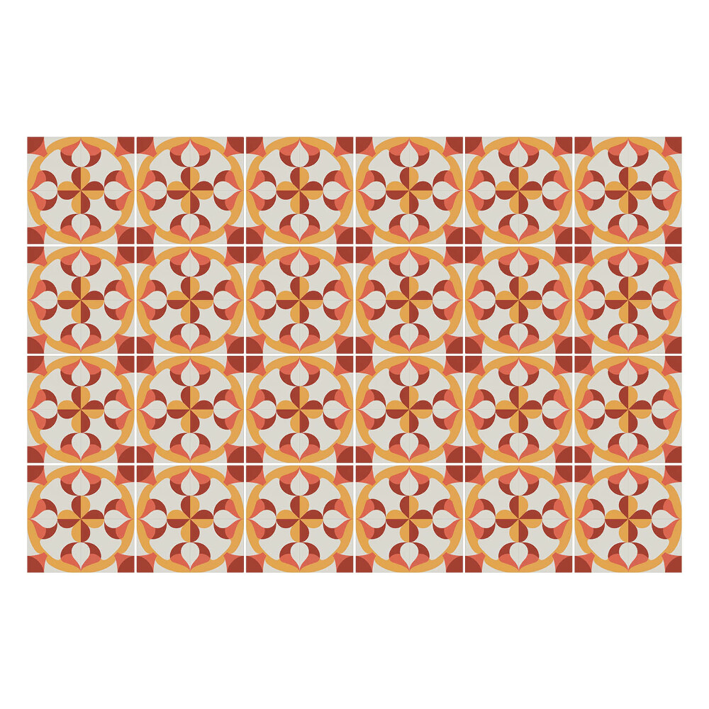 Nálepka na dlaždice Vzor s kruhy