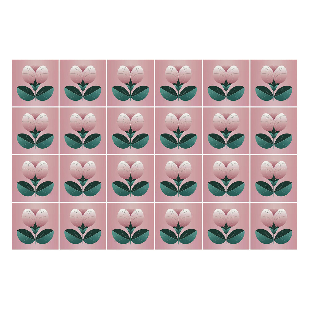 Samolepka na dlaždice Květinové ilustrace