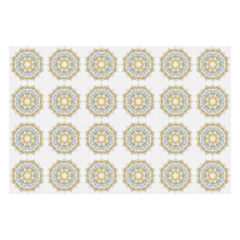 Nálepka na dlaždice Mandala s květinami