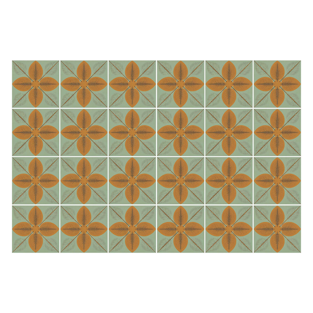 Nálepka na dlaždice Květinové motivy v síťce