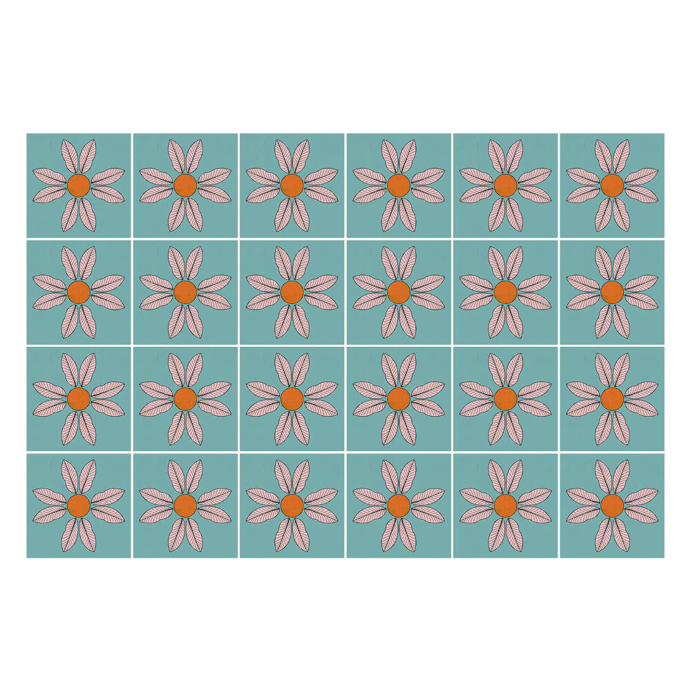 Samolepka na dlaždice Květinové motivy v aranžmá