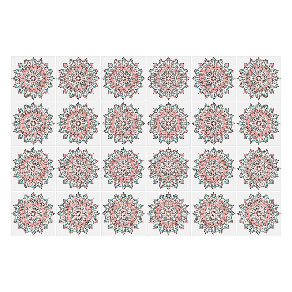 Nálepka na dlaždice Světlé zdobené mandaly