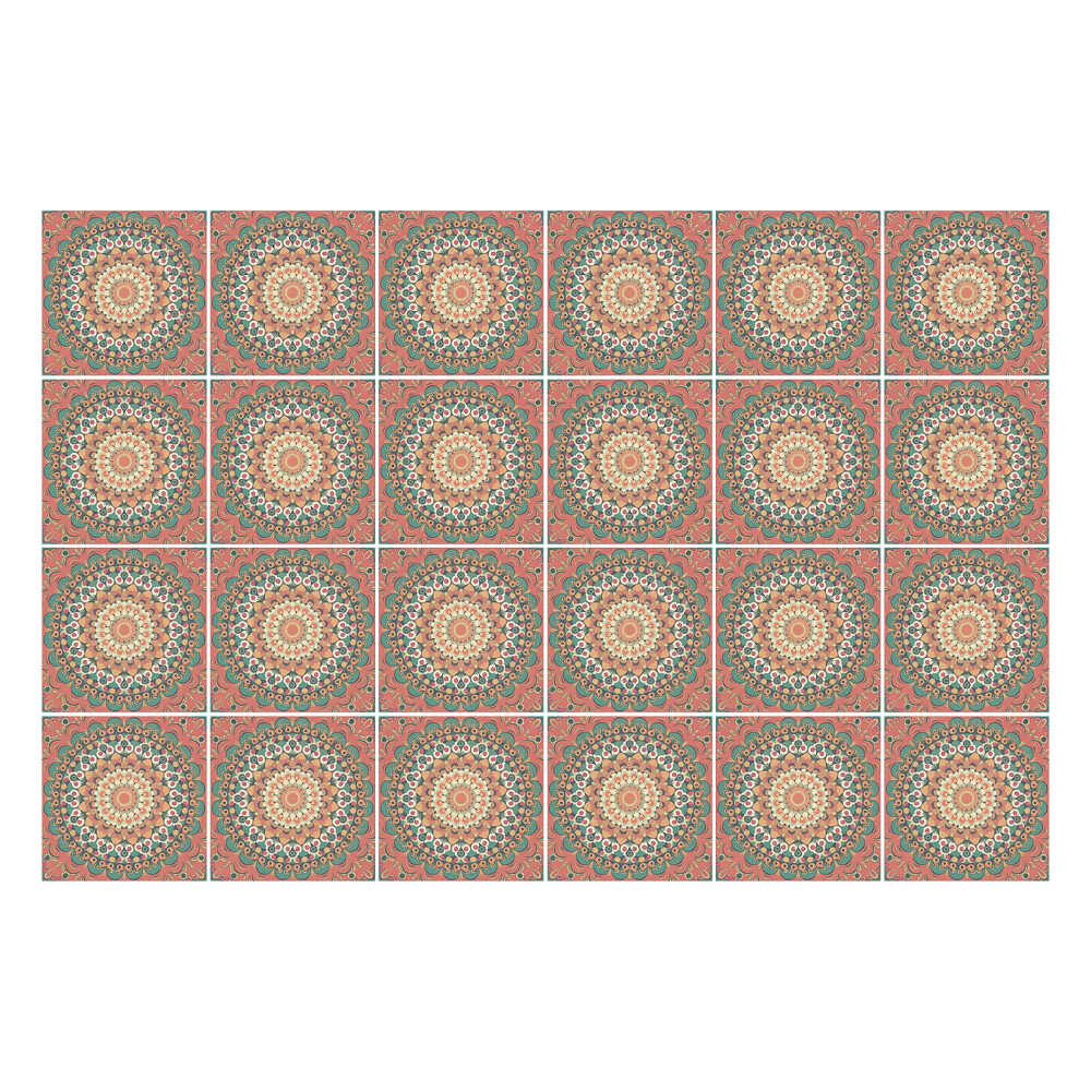 Samolepka na dlaždice Mandaly v pravidelném uspořádání