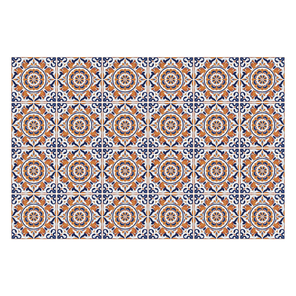 Nálepka na dlaždice Květinové ozdoby v uspořádání