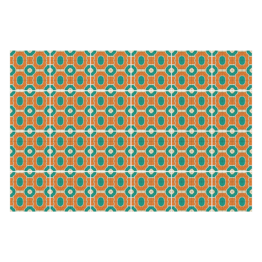 Samolepka na dlaždice Oválné vintage tvary