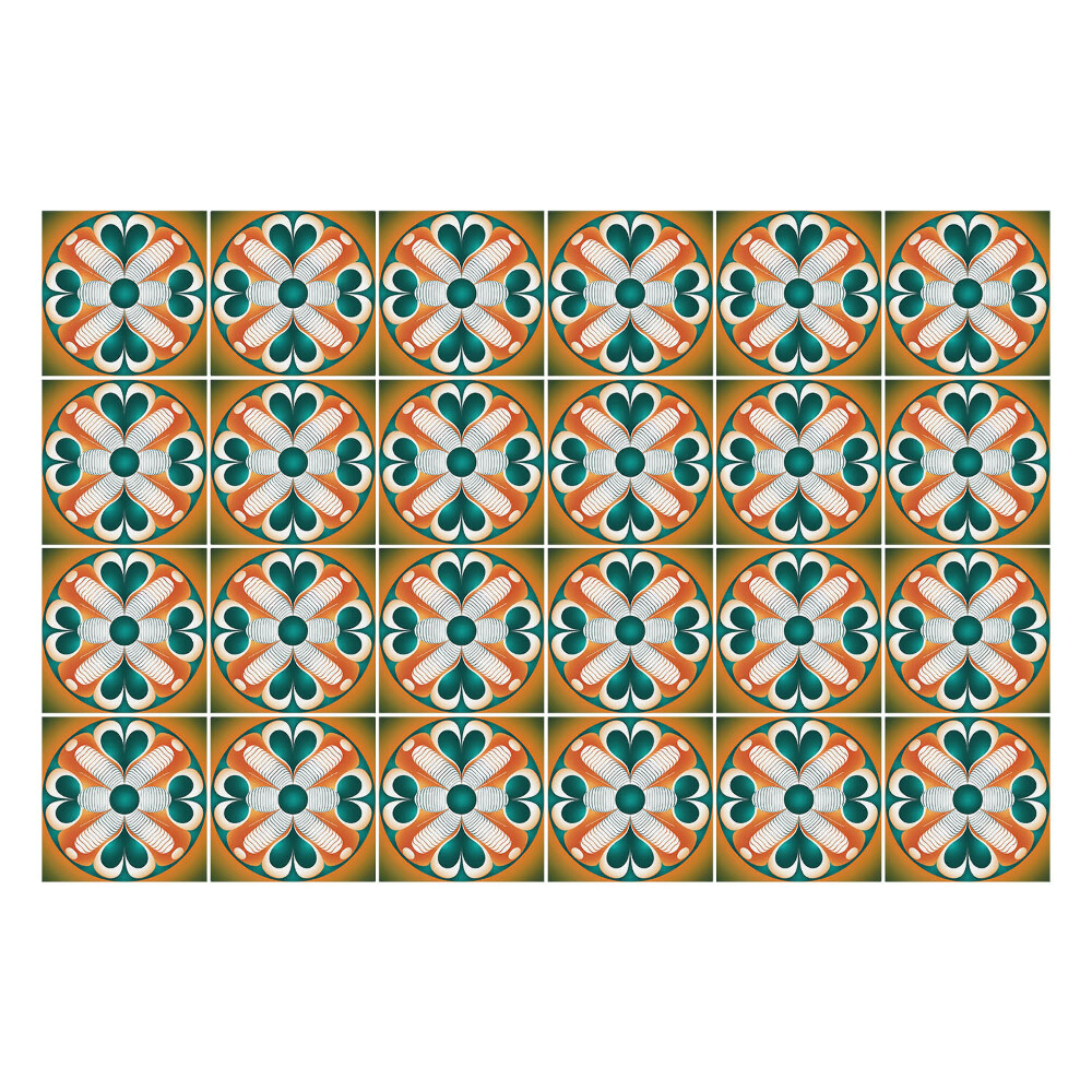 Samolepka na dlaždice Barevný vzor dlaždic