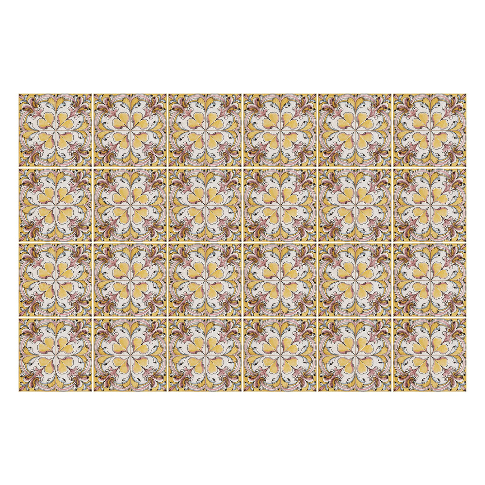 Samolepka na dlaždice Květinové motivy