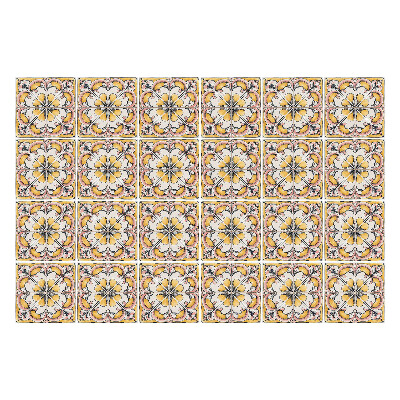 Samolepka na dlaždice Květinové ozdoby v síťovině