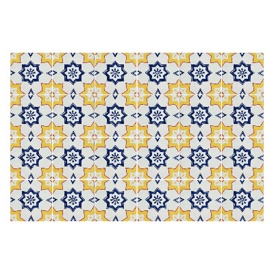 Nálepka na dlaždice Květinové geometrické motivy