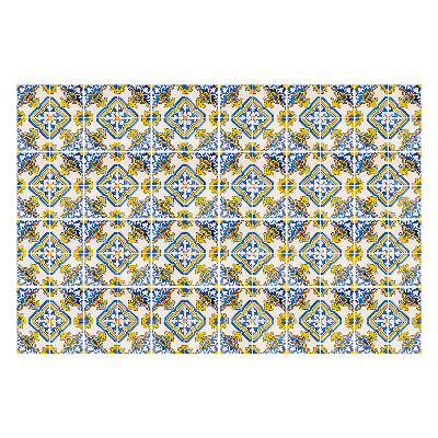 Nálepka na dlaždice Květinové motivy v kosočtvercích