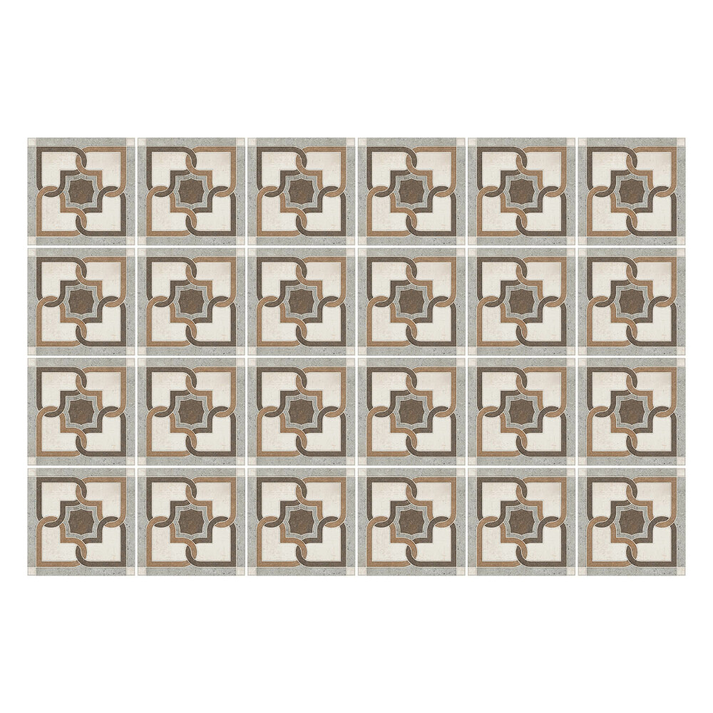 Samolepka na dlaždice Geometrické květiny v síti