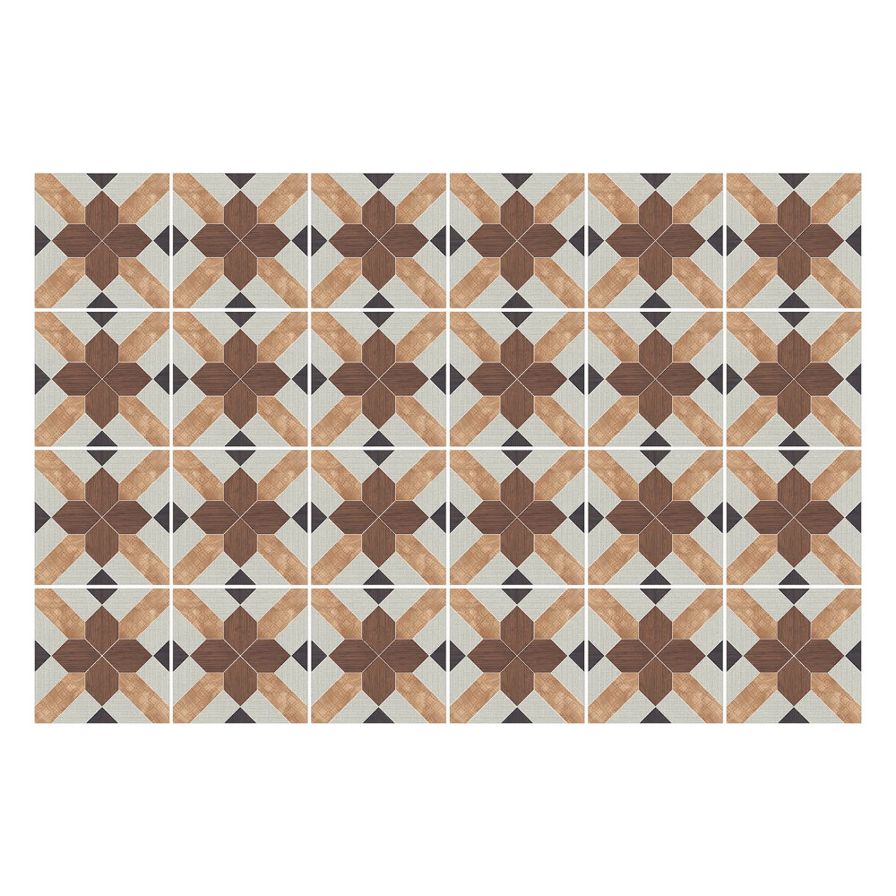 Nálepka na dlaždice Geometrické čtverce a kříže