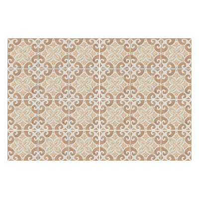 Nálepka na dlaždice Květinové ozdoby s vlnami